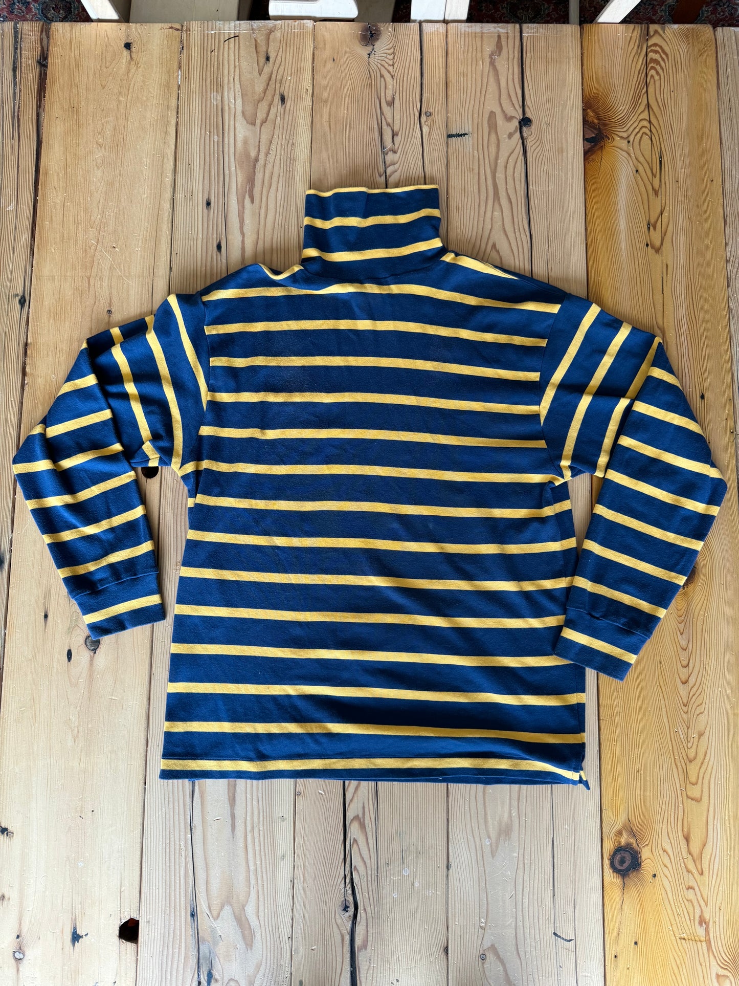 Striped Jersey Turtle Neck